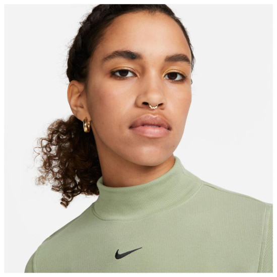 Nike Γυναικεία κοντομάνικη μπλούζα Sportswear Essentials Rib Mock